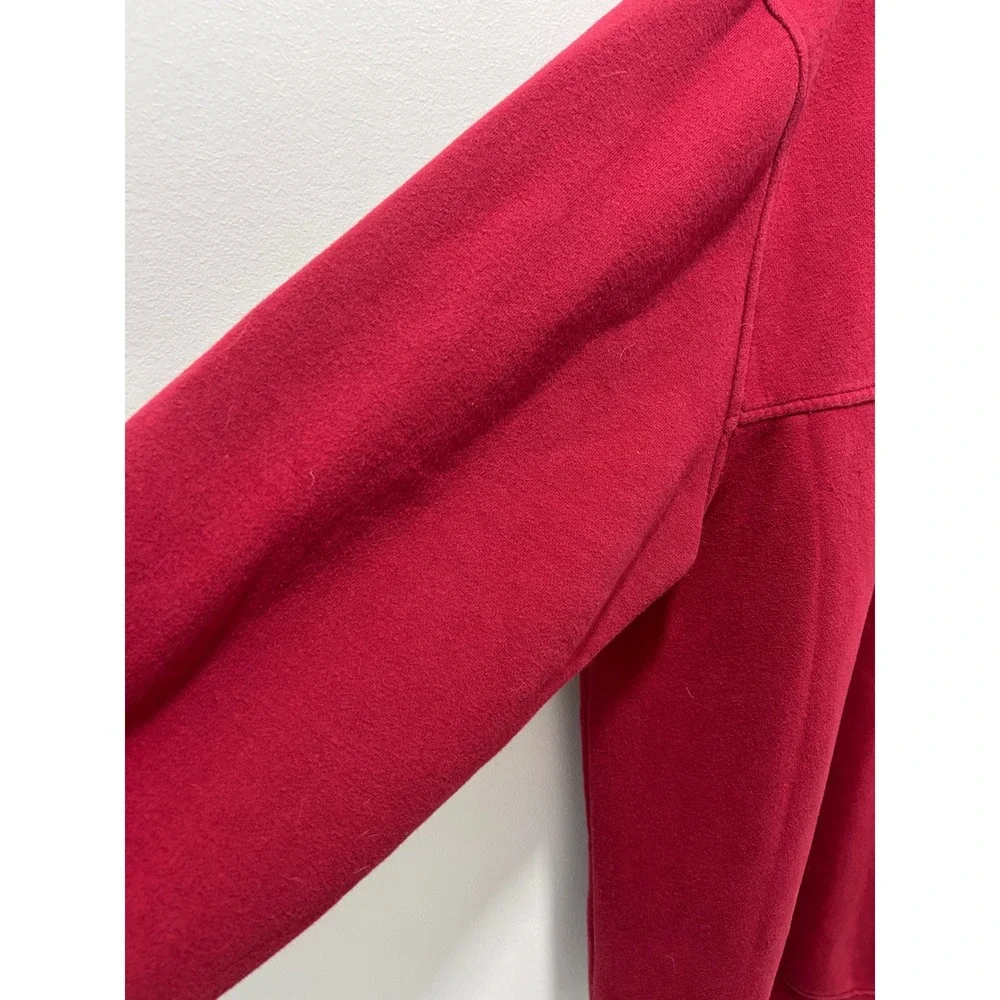 Arrow USA 1851 Mens Red Quarter Zip Fleece Pullover Sweatshirt Size XL